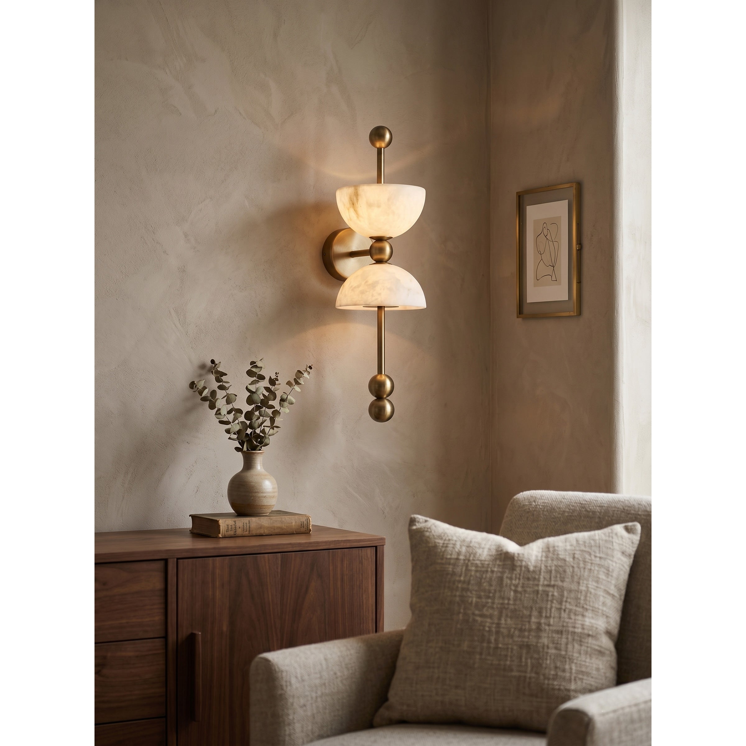 Lindenborne Alabaster Indoor Wall Light