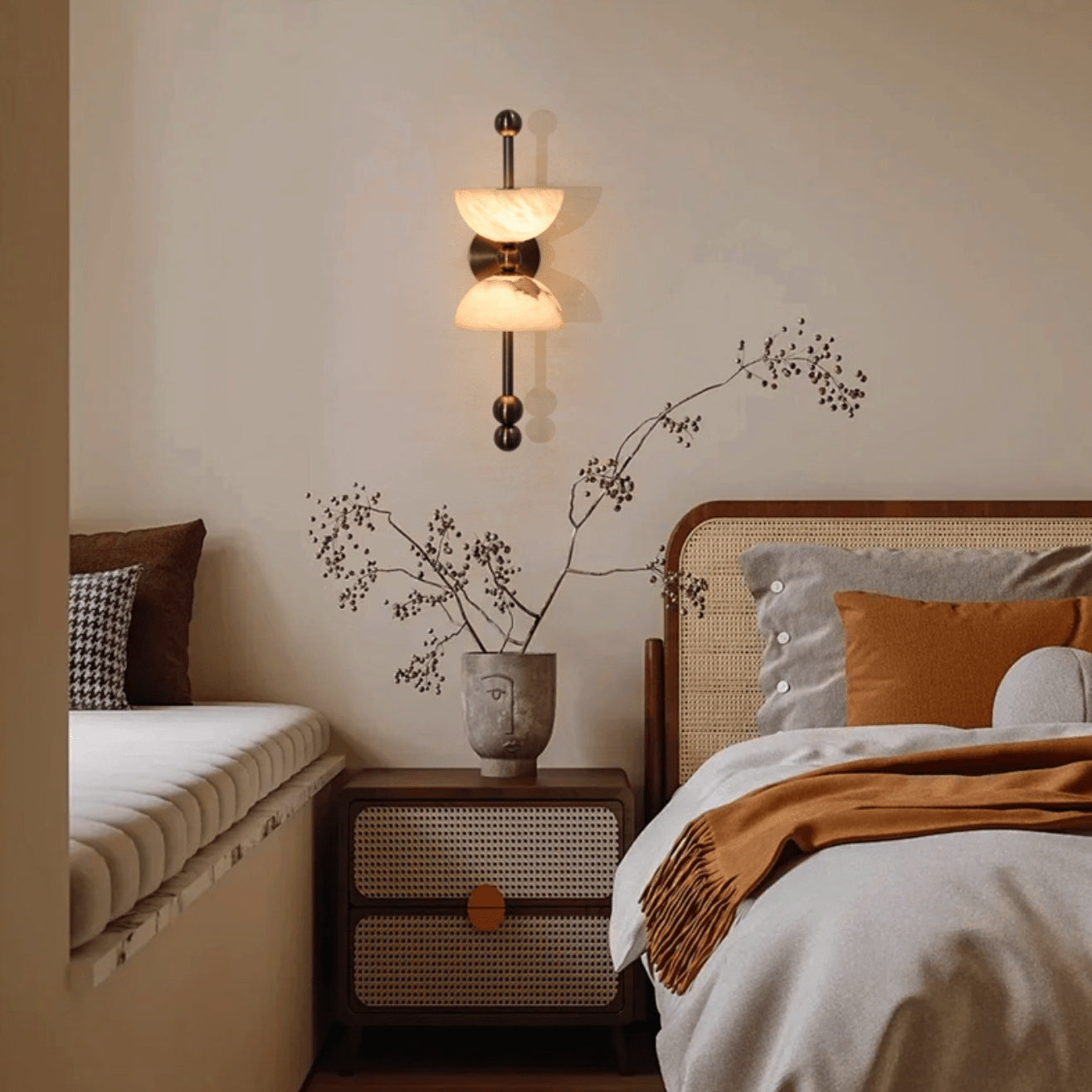 Lindenborne Alabaster Indoor Wall Light