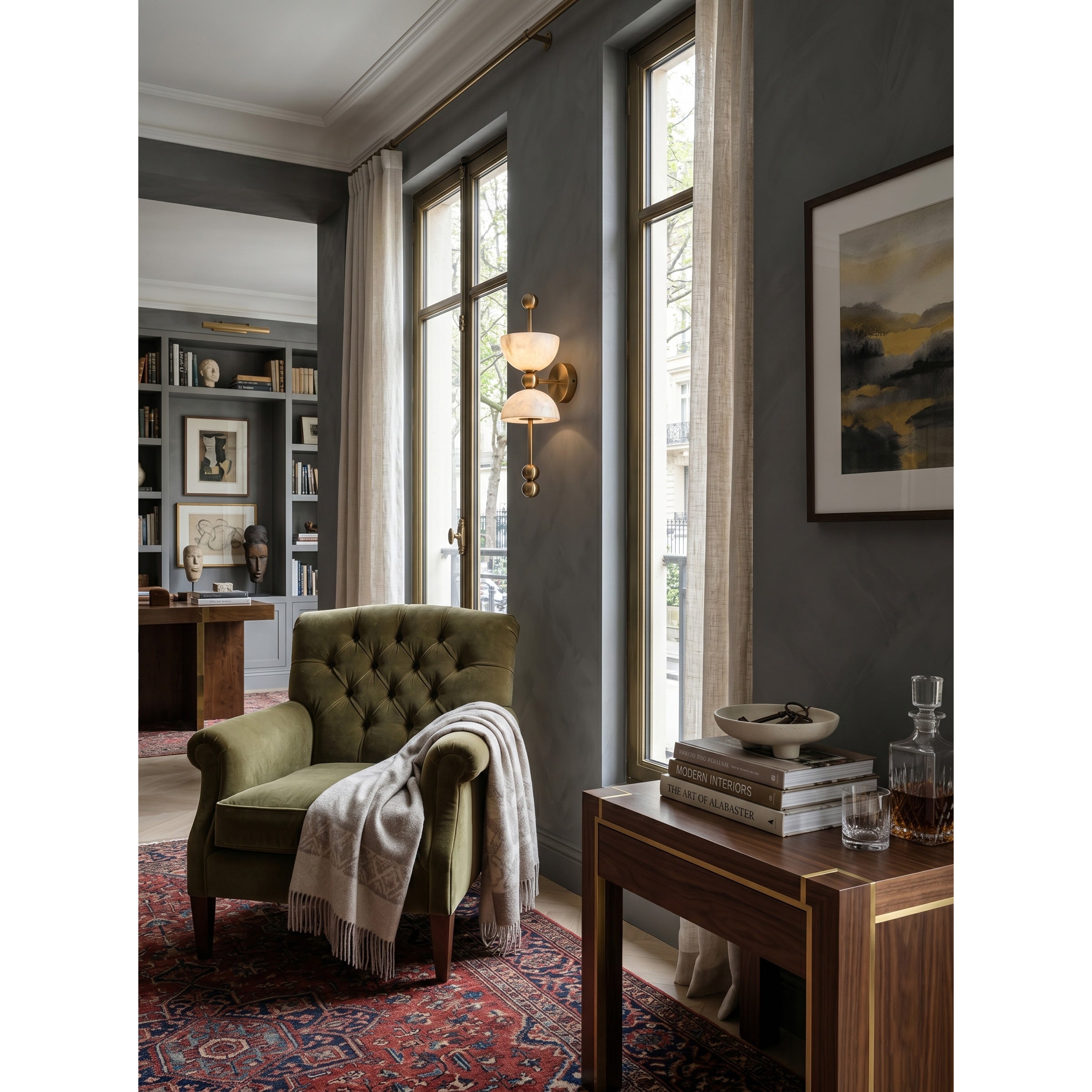 Lindenborne Alabaster Indoor Wall Light