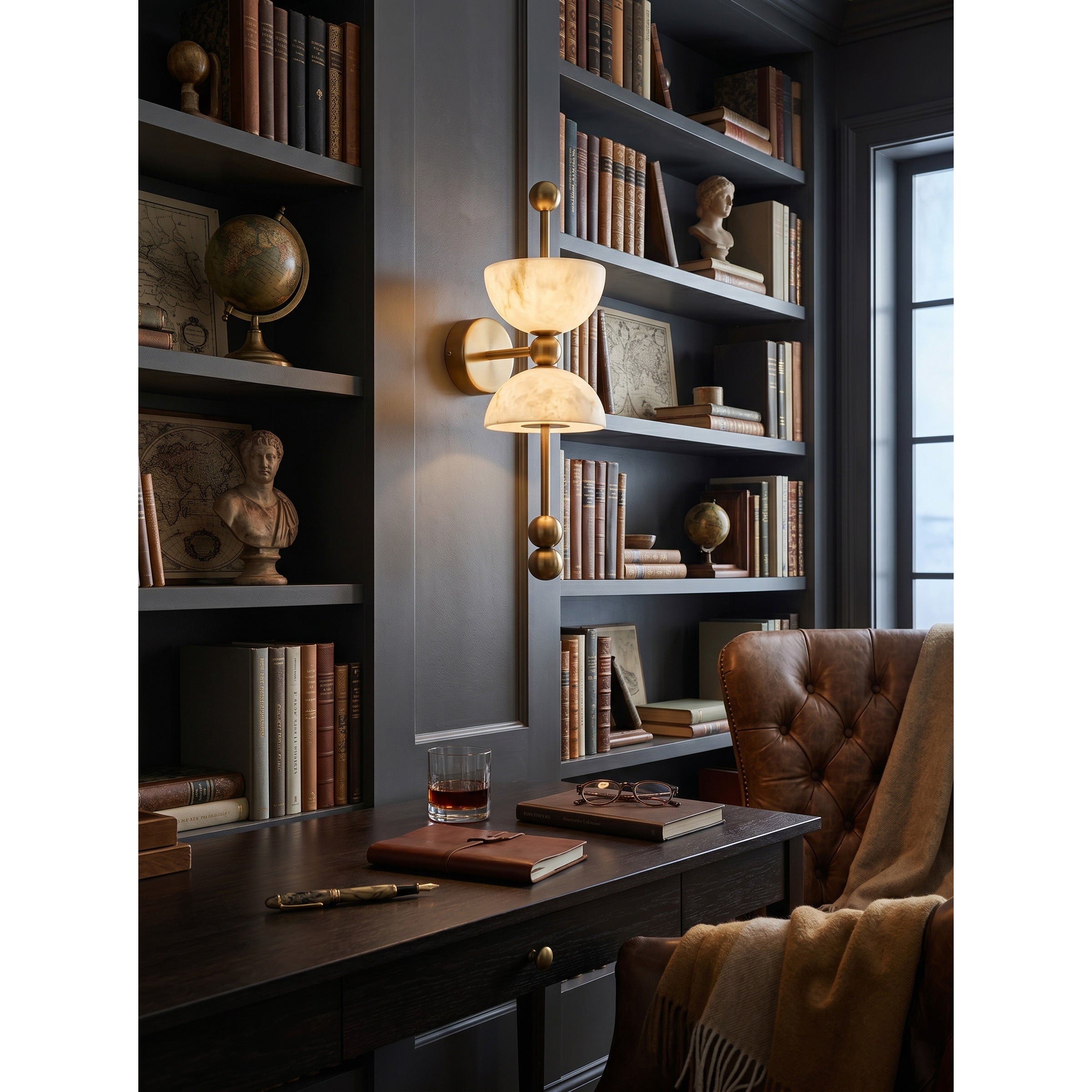Lindenborne Alabaster Indoor Wall Light