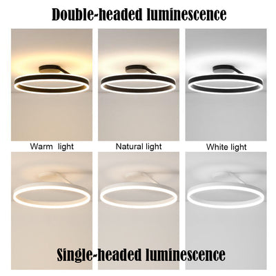 Arisha Modern Circle Flush Mount Ceiling Light Bedroom - Neutral Decor