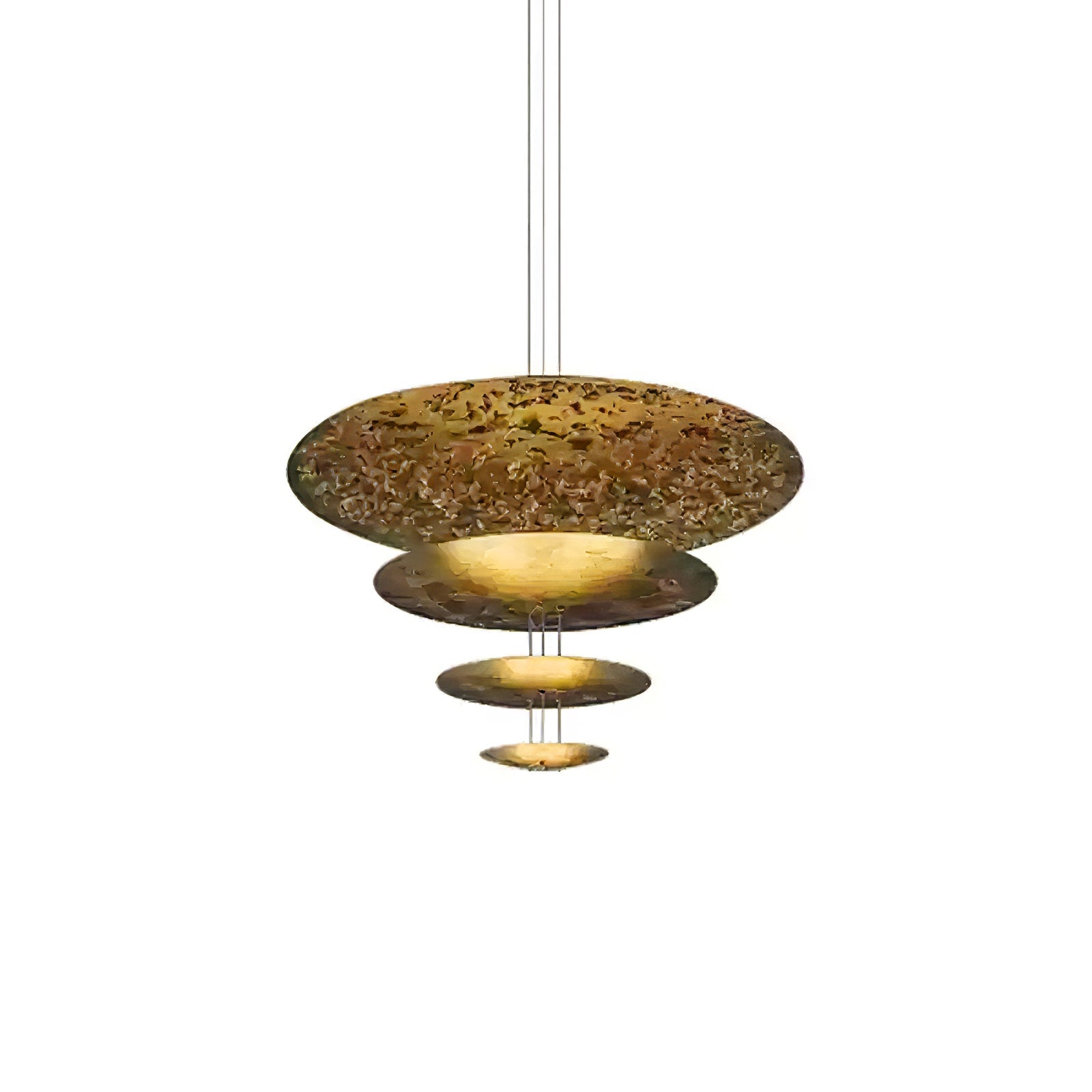 Phelion Layered Gold Foil Pendant Light