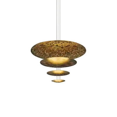 Phelion Layered Gold Foil Pendant Light