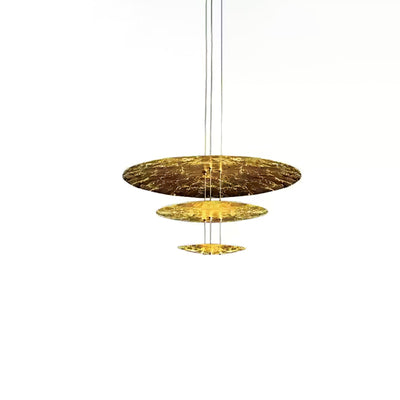 Phelion Layered Gold Foil Pendant Light