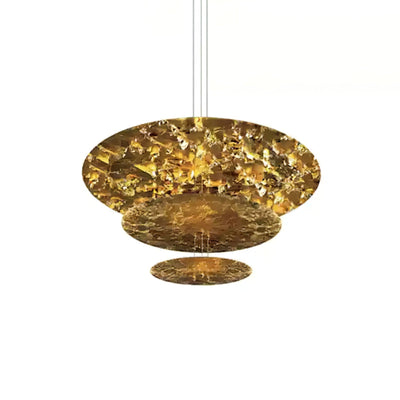 Phelion Layered Gold Foil Pendant Light
