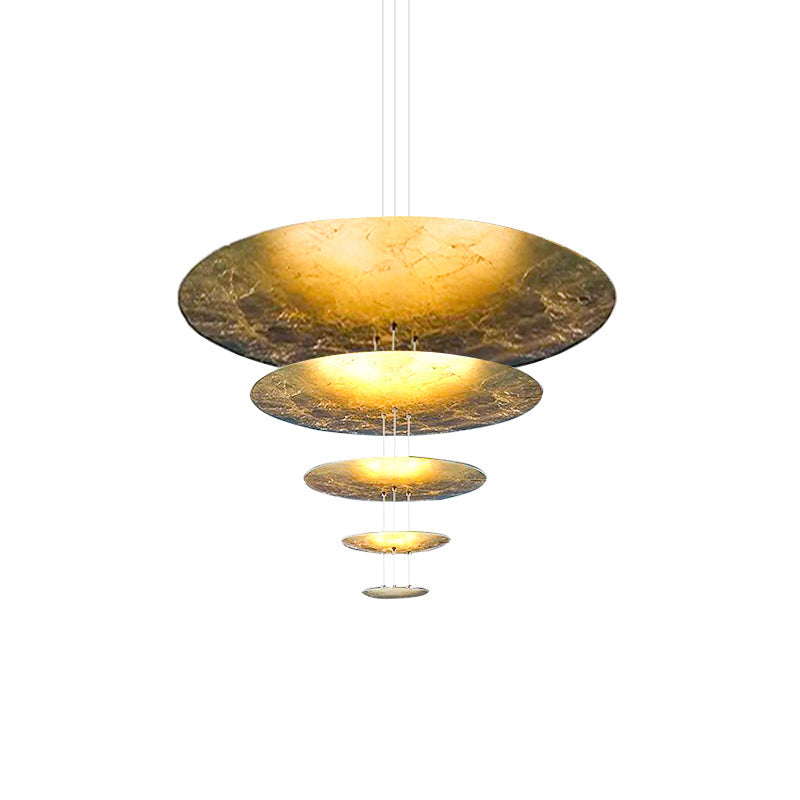 Phelion Layered Gold Foil Pendant Light