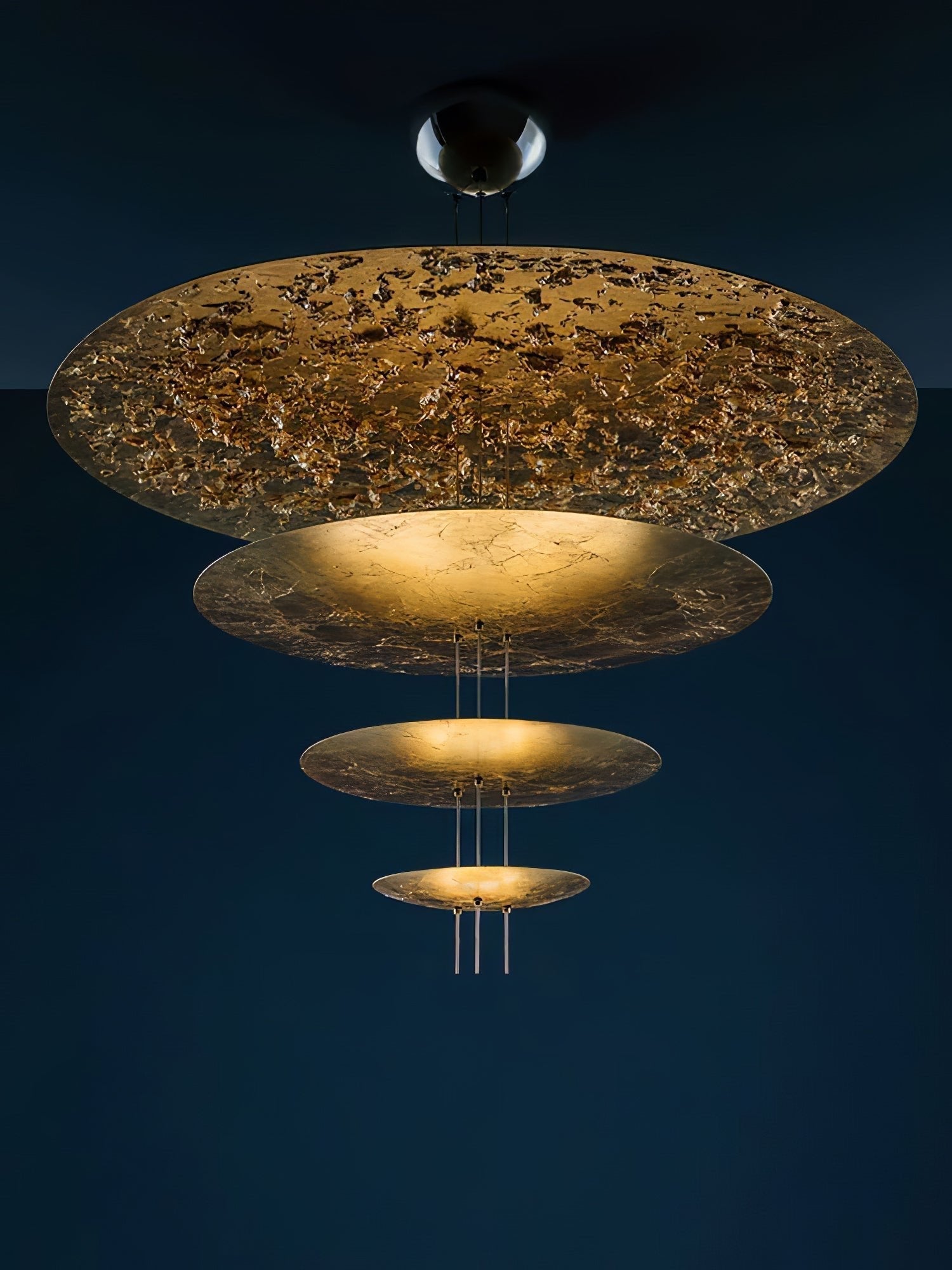 Phelion Layered Gold Foil Pendant Light