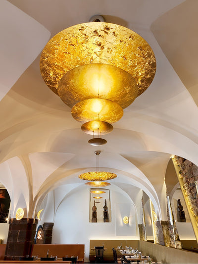 Phelion Layered Gold Foil Pendant Light