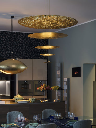 Phelion Layered Gold Foil Pendant Light