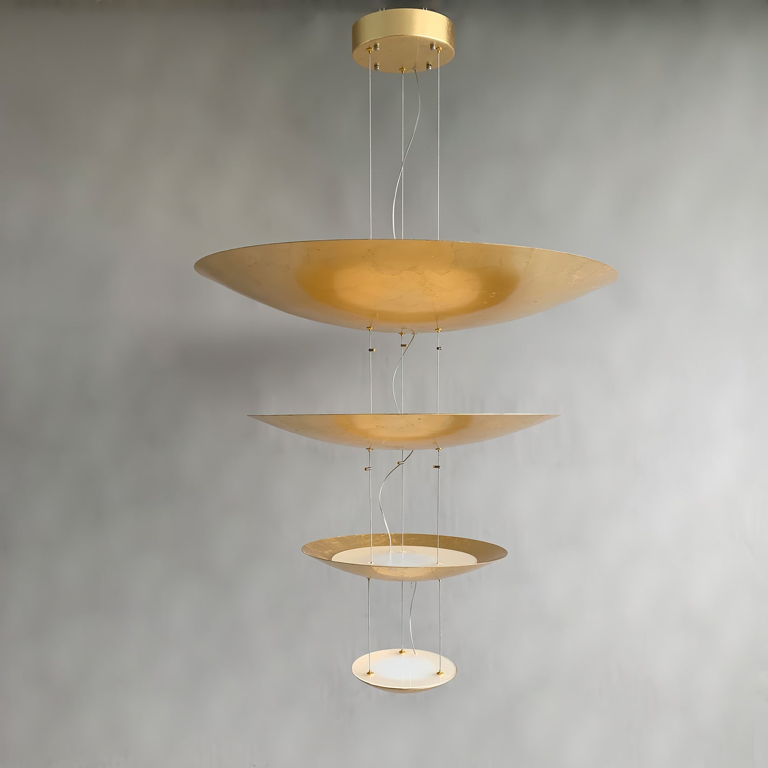 Phelion Layered Gold Foil Pendant Light