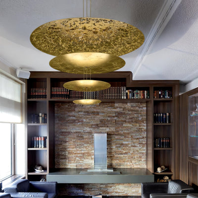 Phelion Layered Gold Foil Pendant Light
