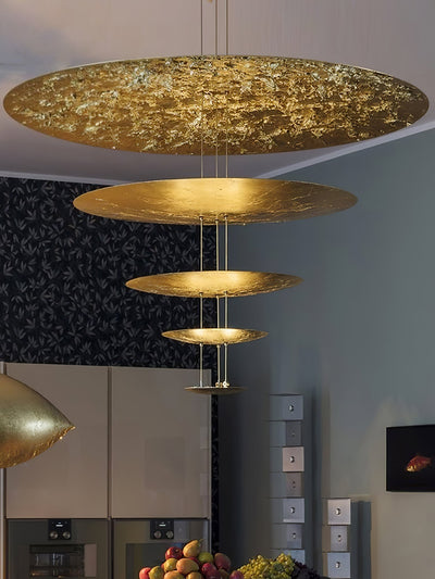Phelion Layered Gold Foil Pendant Light