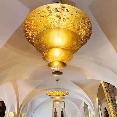Phelion Layered Gold Foil Pendant Light