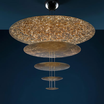 Phelion Layered Gold Foil Pendant Light