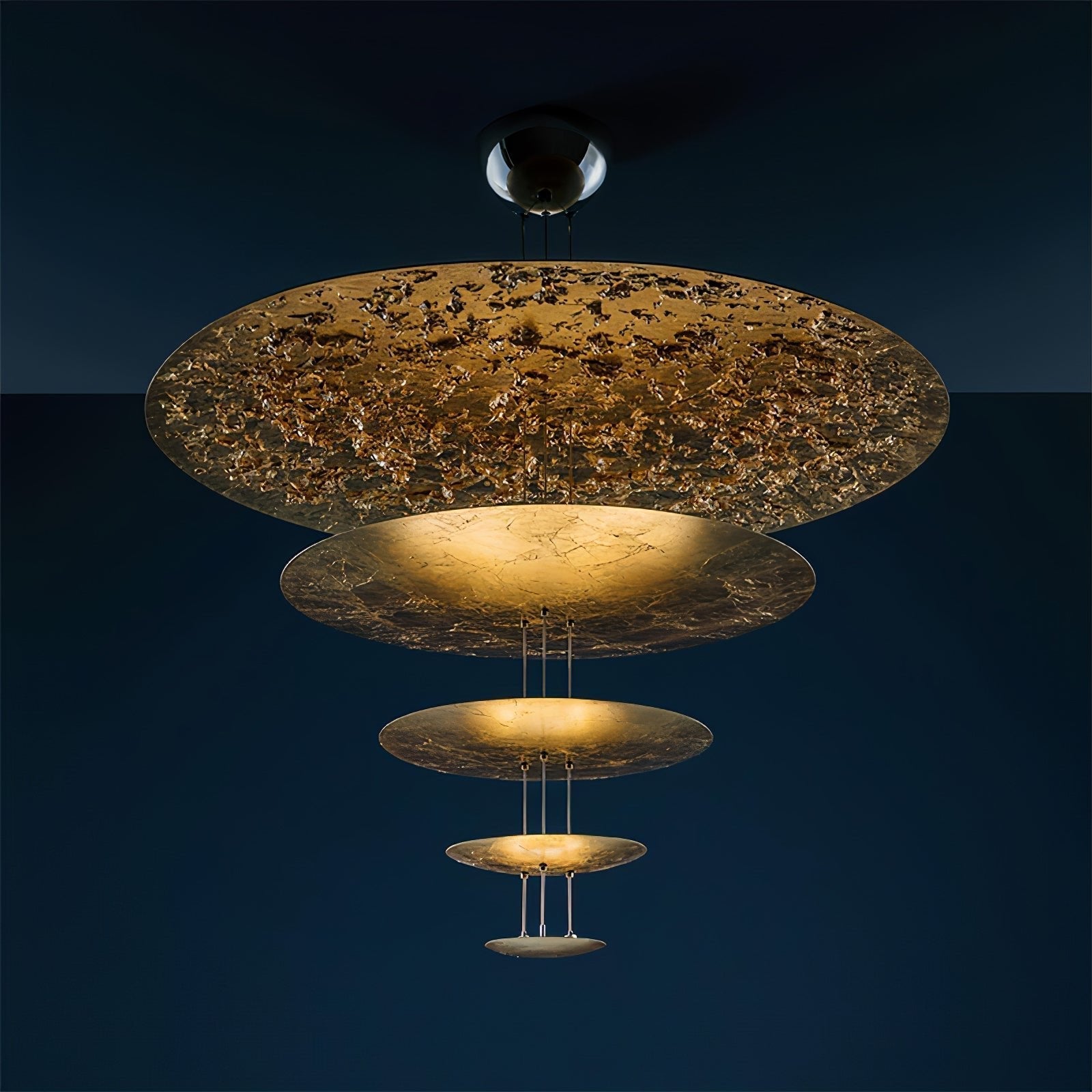 Phelion Layered Gold Foil Pendant Light