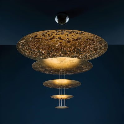 Phelion Layered Gold Foil Pendant Light