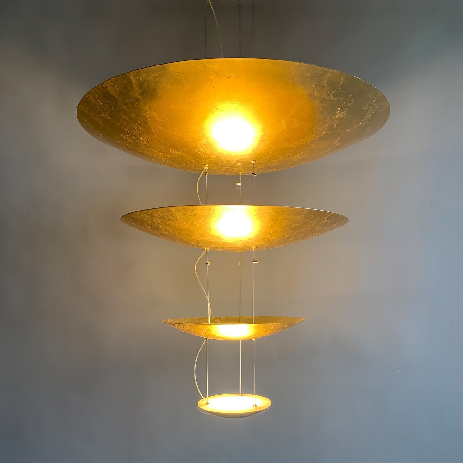 Phelion Layered Gold Foil Pendant Light