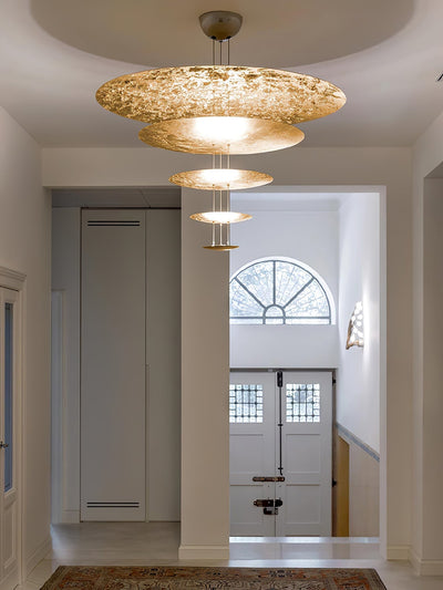 Phelion Layered Gold Foil Pendant Light