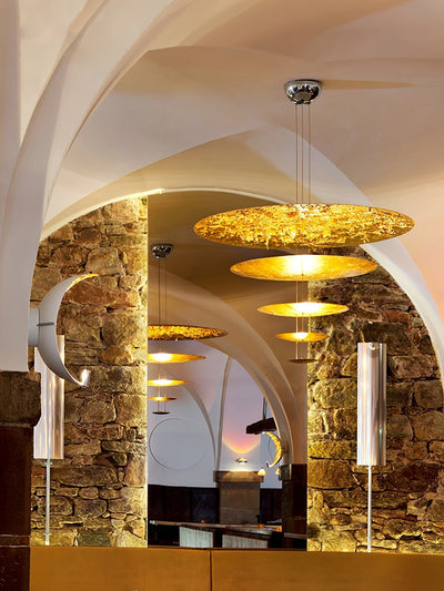 Phelion Layered Gold Foil Pendant Light