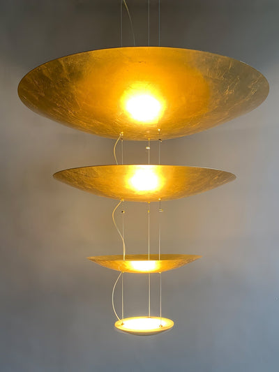 Phelion Layered Gold Foil Pendant Light