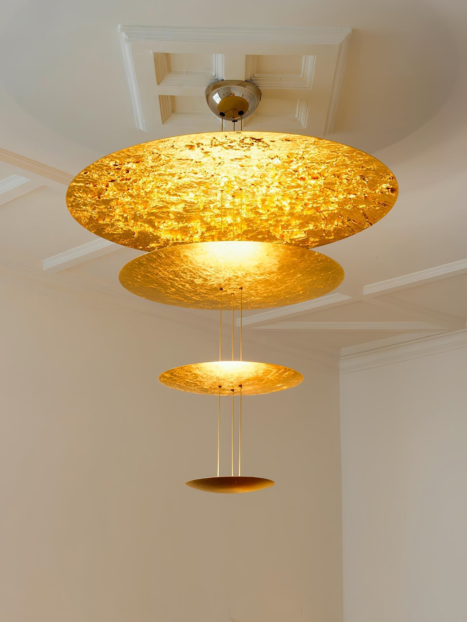 Phelion Layered Gold Foil Pendant Light