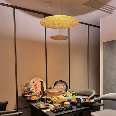 Phelion Layered Gold Foil Pendant Light