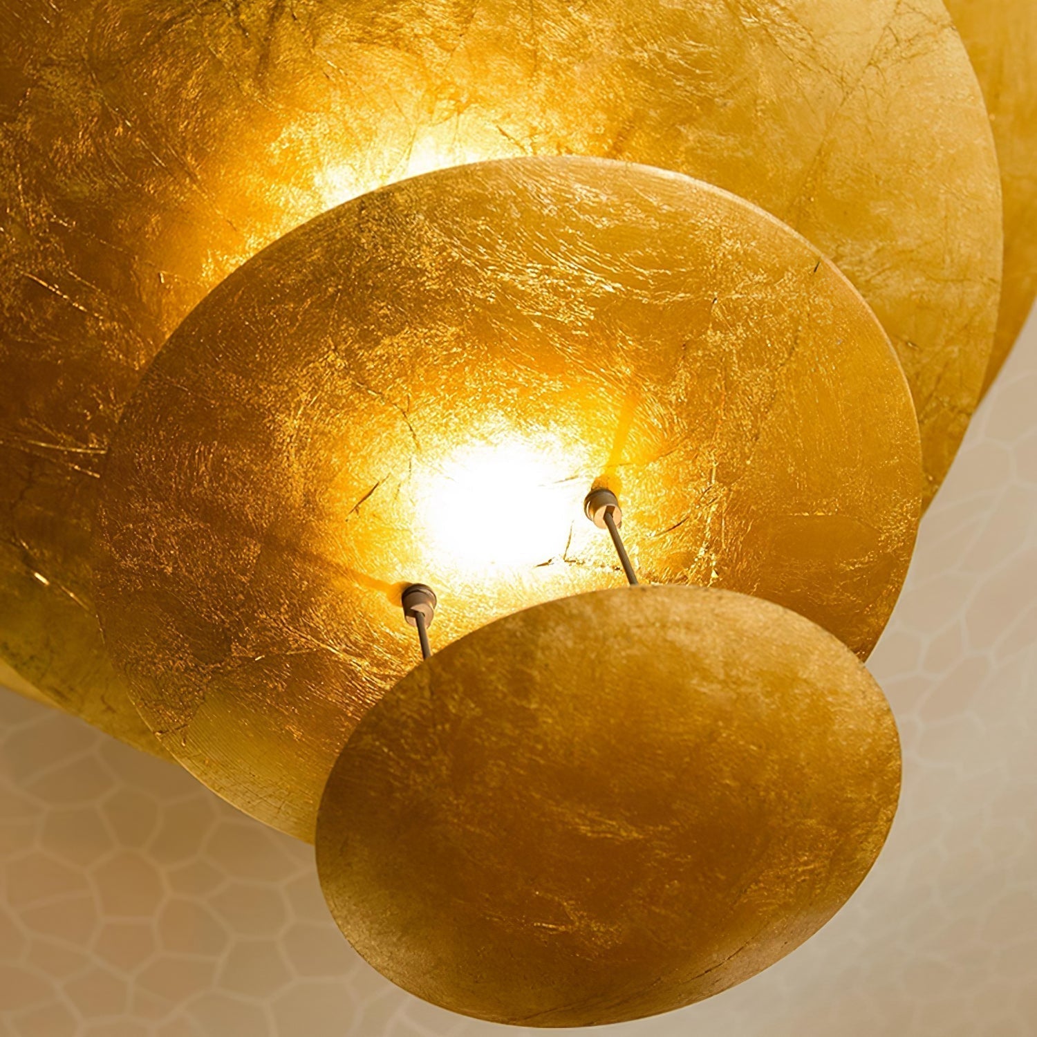 Phelion Layered Gold Foil Pendant Light