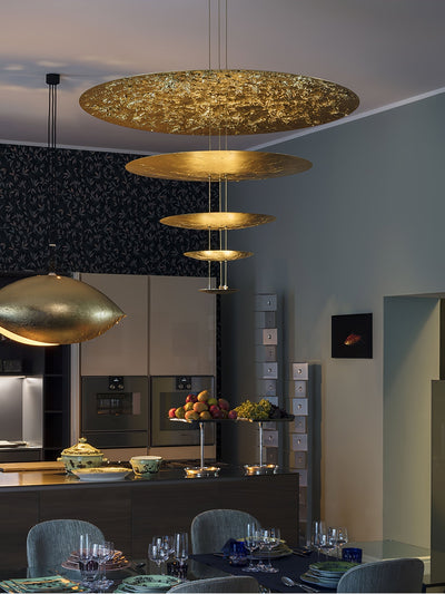 Phelion Layered Gold Foil Pendant Light
