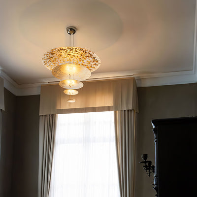 Phelion Layered Gold Foil Pendant Light