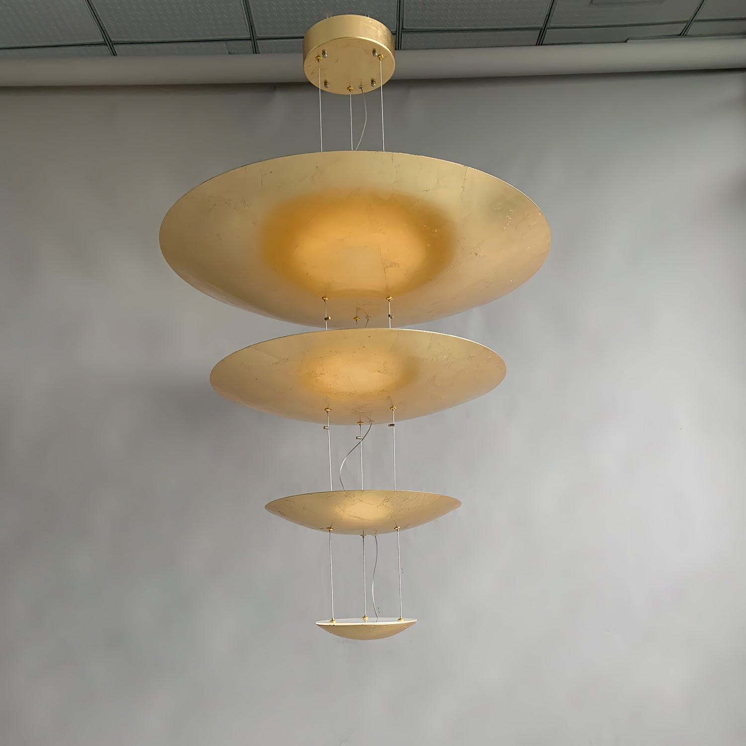 Phelion Layered Gold Foil Pendant Light