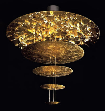 Phelion Layered Gold Foil Pendant Light
