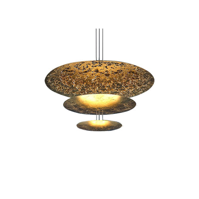 Phelion Layered Gold Foil Pendant Light
