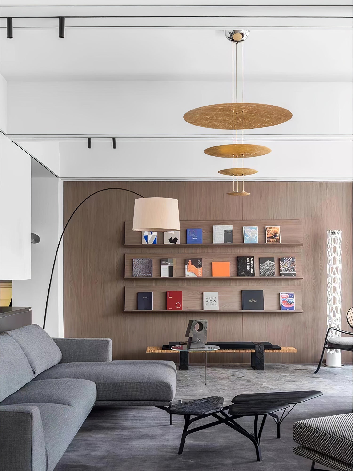 Phelion Layered Gold Foil Pendant Light