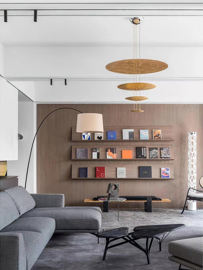 Phelion Layered Gold Foil Pendant Light