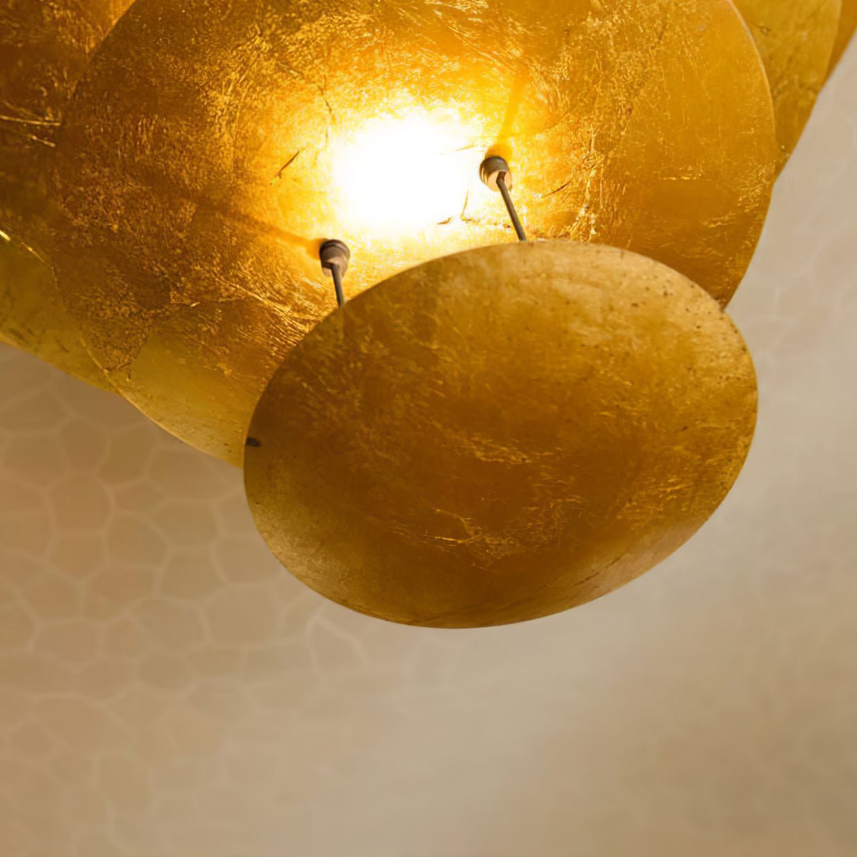 Phelion Layered Gold Foil Pendant Light