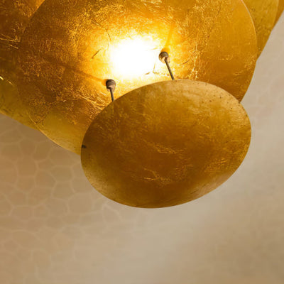 Phelion Layered Gold Foil Pendant Light