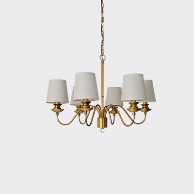 Imiryra Postmodern Luxury Brass Fabric Chandelier - Neutral Decor