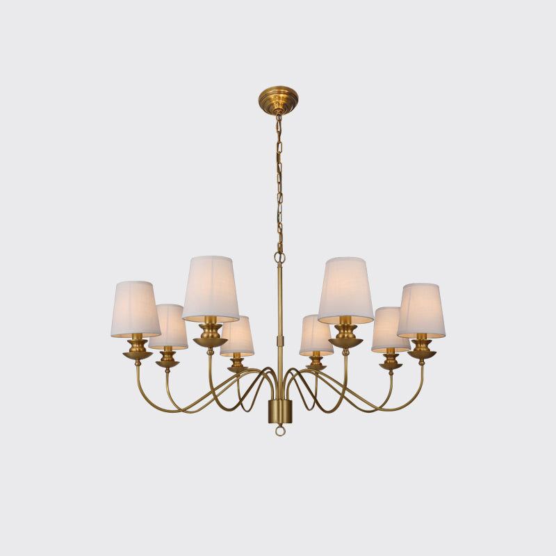 Imiryra Postmodern Luxury Brass Fabric Chandelier - Neutral Decor