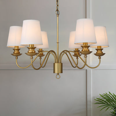 Imiryra Postmodern Luxury Brass Fabric Chandelier - Neutral Decor