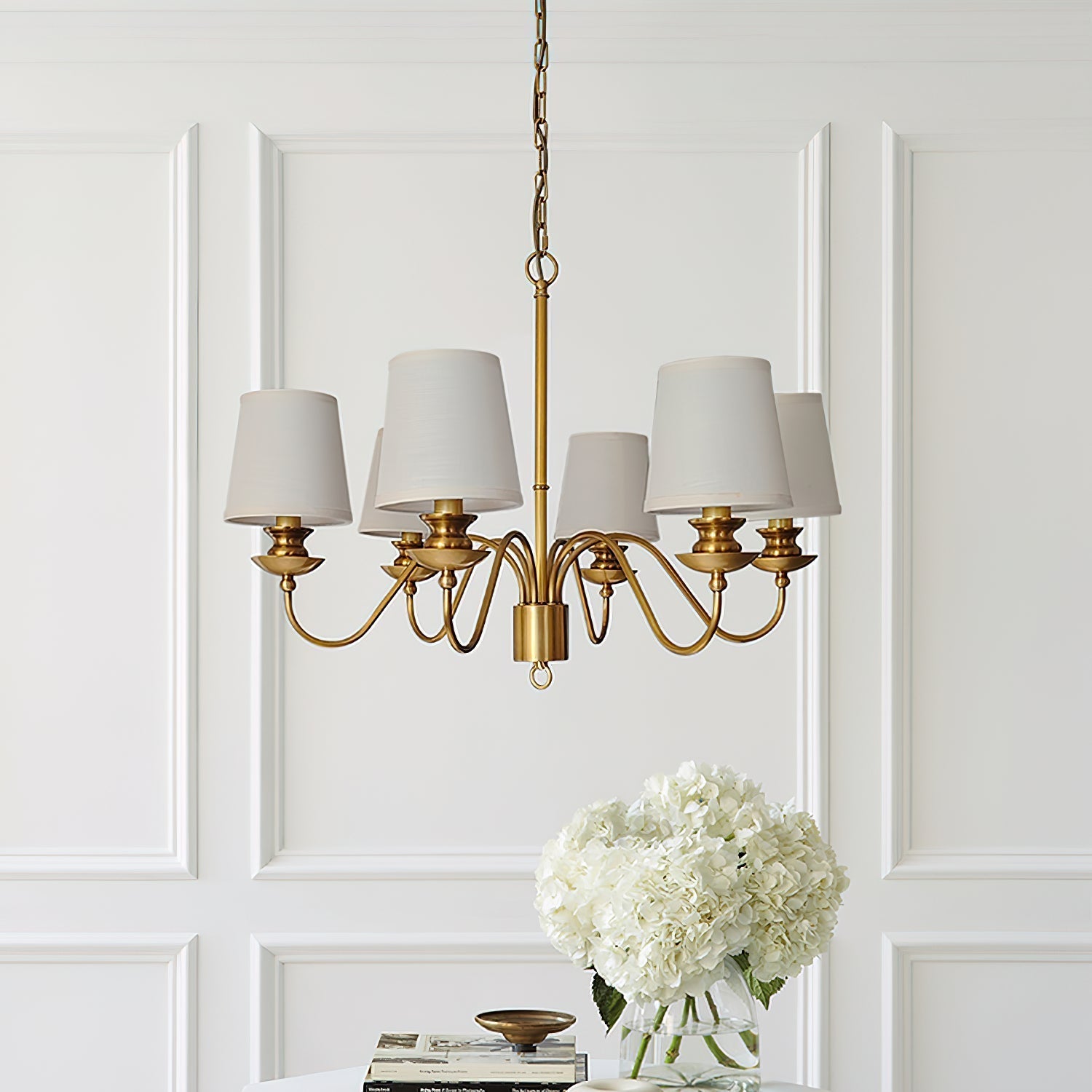 Imiryra Postmodern Luxury Brass Fabric Chandelier - Neutral Decor