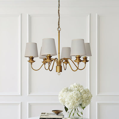 Imiryra Postmodern Luxury Brass Fabric Chandelier - Neutral Decor