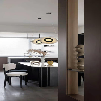 Imirila Disc Shaped Glass Pendant Light
