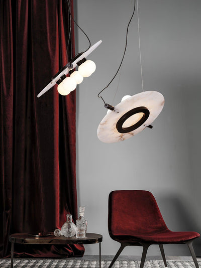 Imirila Disc Shaped Glass Pendant Light