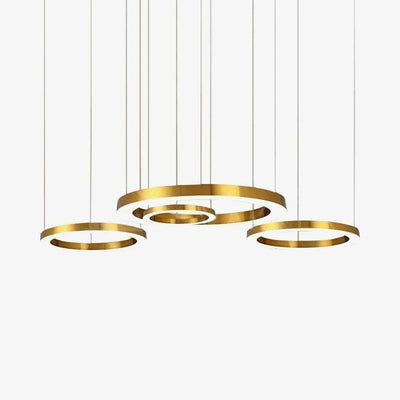 Dexlin Pendant Light LED Ring Gold Modern 3-Ring