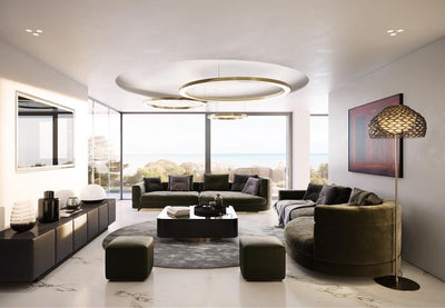 Dexlin Pendant Light LED Ring Gold Modern 3-Ring