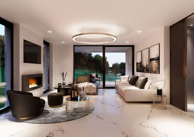 Dexlin Pendant Light LED Ring Gold Modern 3-Ring