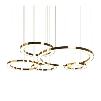 Dexlin Pendant Light LED Ring Gold Modern 3-Ring