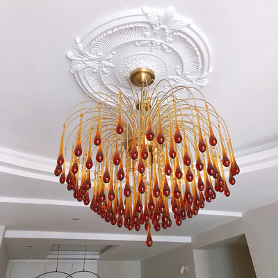 Ciel Chandelier Golden Arms and Crystal