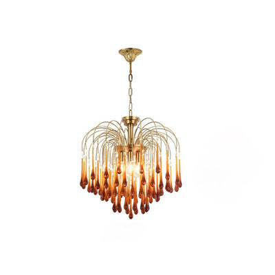 Ciel Chandelier Golden Arms and Crystal