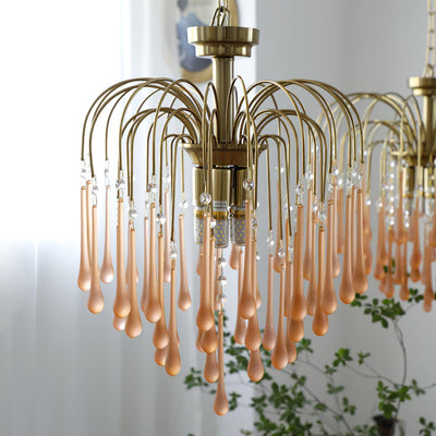 Ciel Chandelier Golden Arms and Crystal